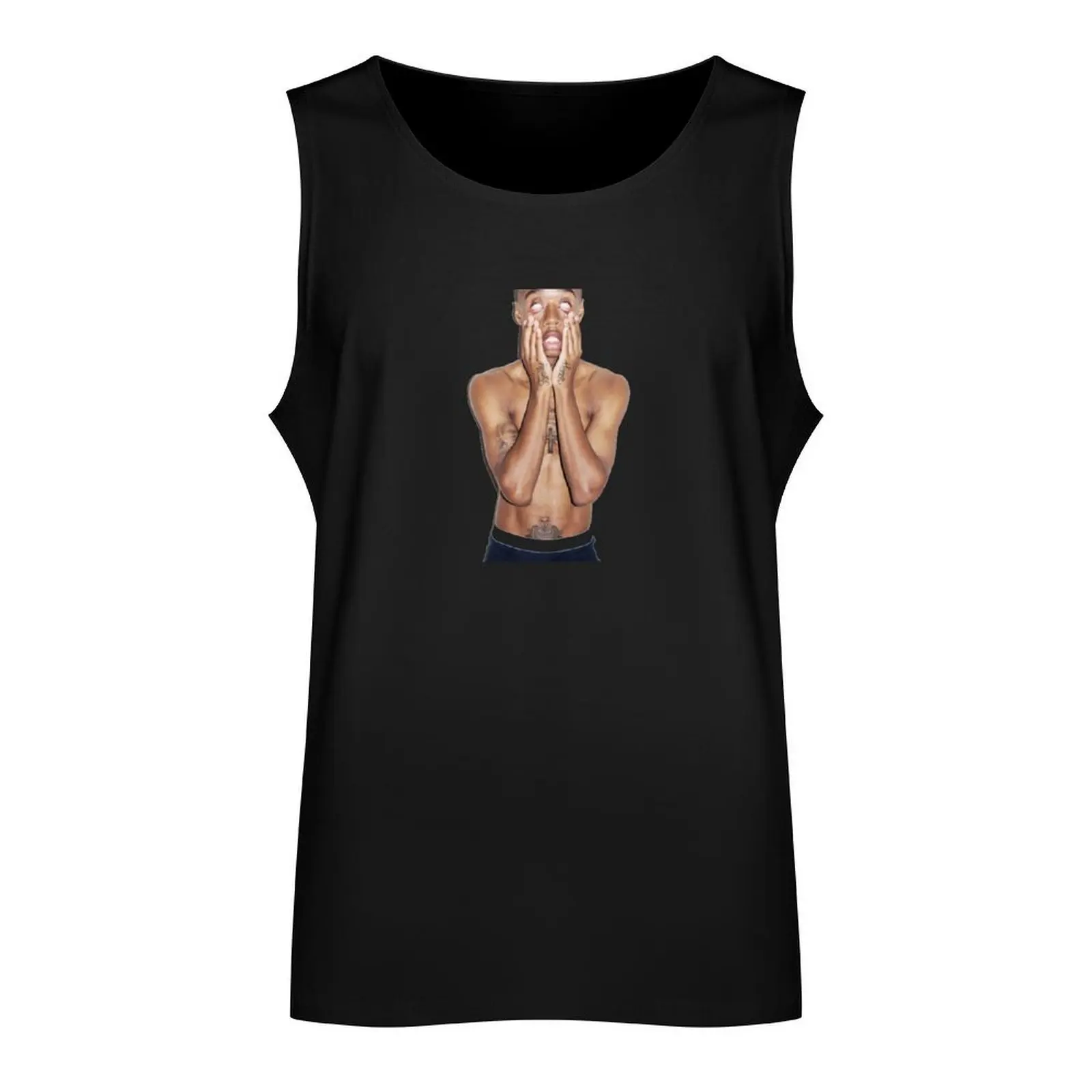 Rejjie Snow Tank Top Men's cotton t-shirt gym shirt man Men's sleeveless t-shirt