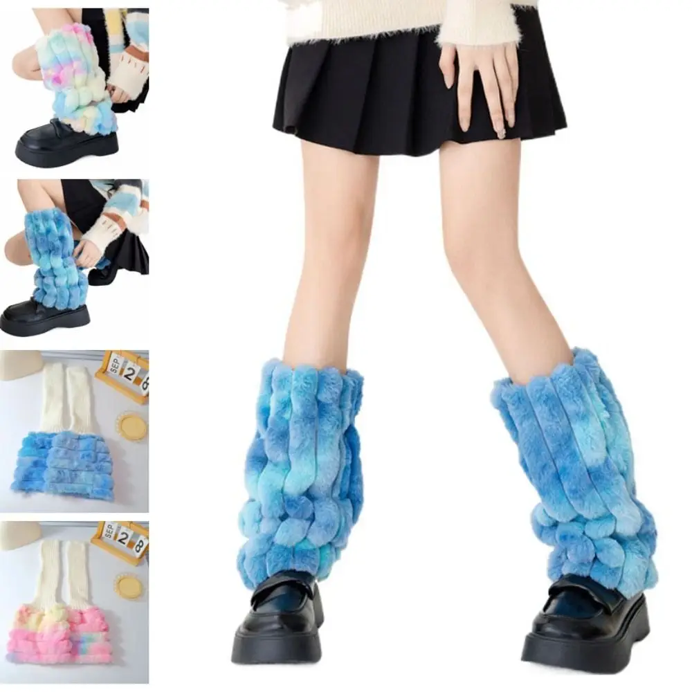 

Гетры в японском стиле в полоску JK Lolitas, красочные вязаные носки, ворсовые носки, чулки, гетры Y2k 38/45 см