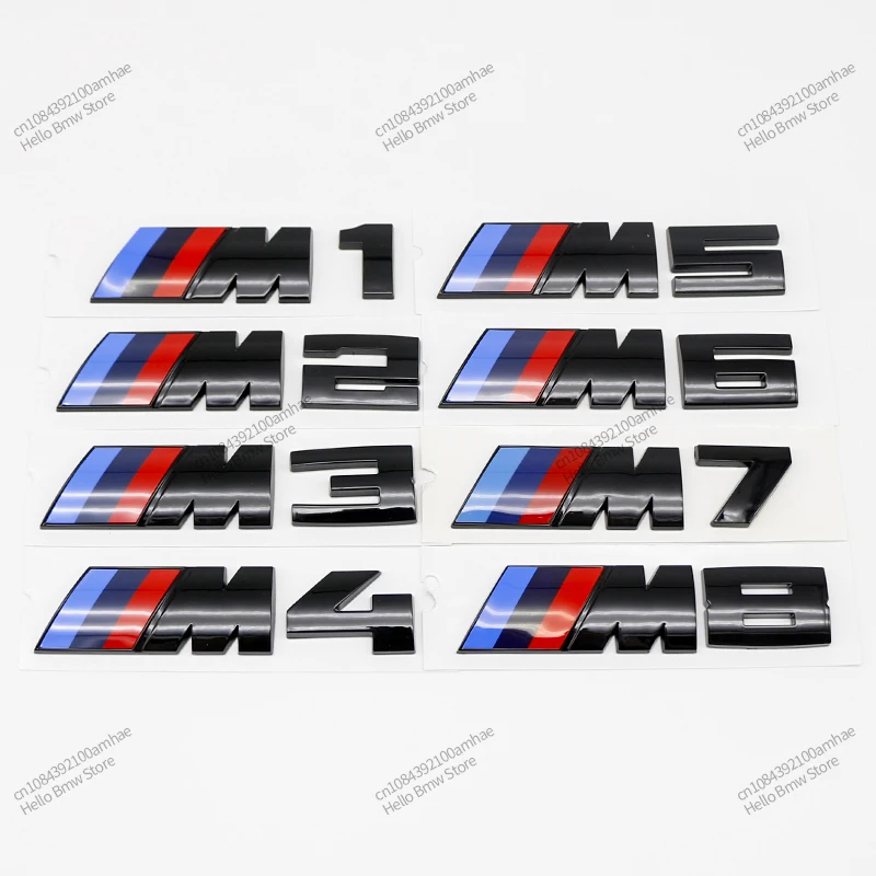 3D Rear Trunk Emblem Badge Logo Car Sticker BMW E46 E60 E64 F10 F20 F30 F06 F12 F13 E90 E92 E93 F80 F82 F87 M1 M2 M3 M4 M5 M6 M8