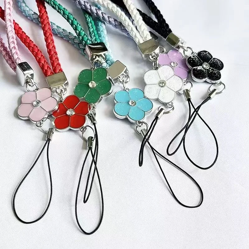 Fashion Creative Leather Woven Hand Rope Mobile Phone Universal Lanyard Wrist Strap Short Rope Bracelet Jewelry Pendant image 5