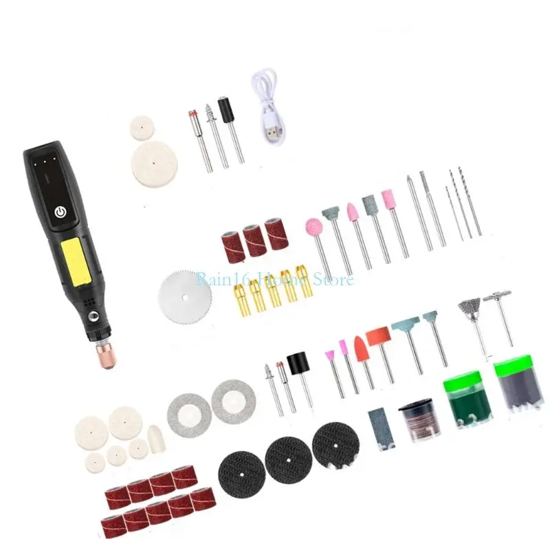 02DB Alat Rotary Profesional 5 Pena Ukiran Kecepatan Adjustable Rechargeable