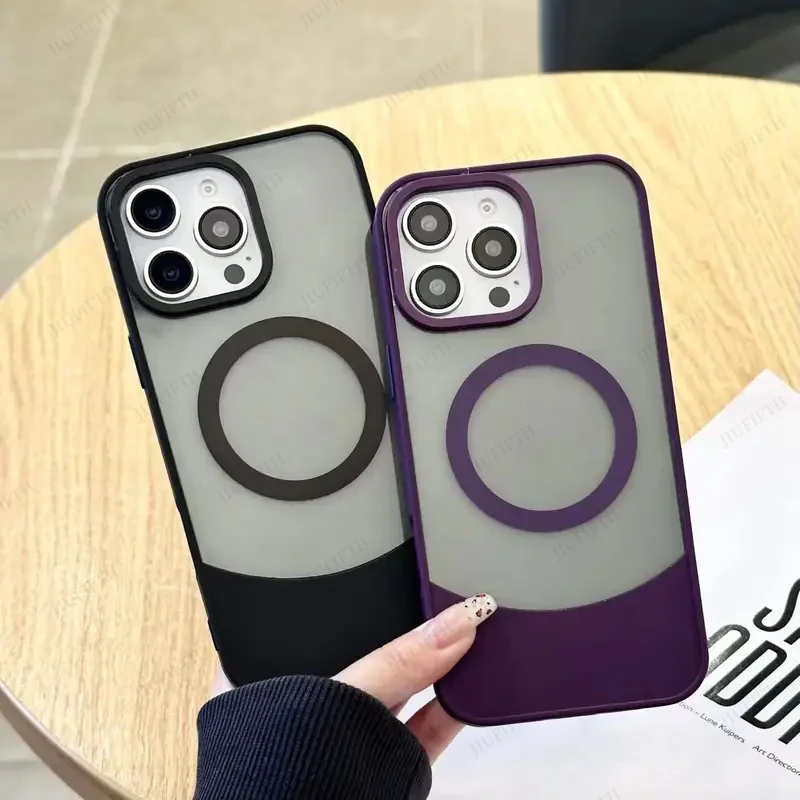 

Magnetic Luxury Matte Armor Shockproof Case For iPhone 16 15 14 13 12 11 Pro Max X XR XS 7 8 For Magsafe Wireless Charge Cover