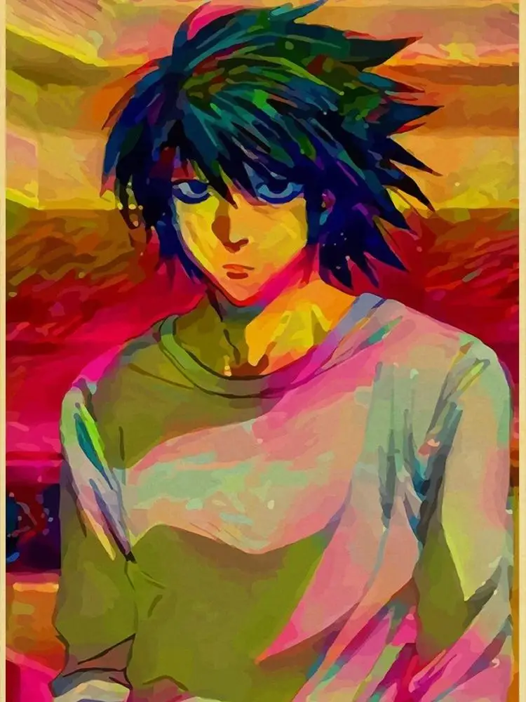 Death Note L Lawlite Anime Poster Canvas Painting Poster for Home Decor living room wall art for bed room