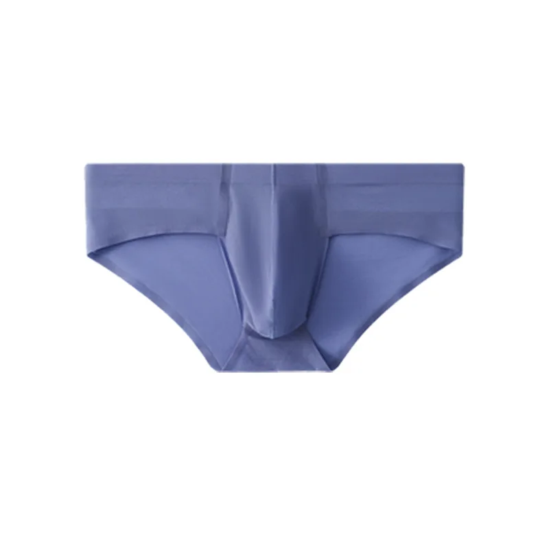 1 PCS Men Sexy Ice Silk Seamless Underpants Low Waist U Convex Pouch Lingerie Underwear Summer Breathable High Elastic Briefs