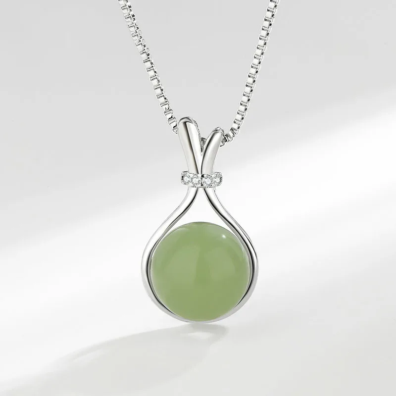 Delicate Green Water Drop Pendant Necklace for Women, Minimalist, Imitation Jade, Gold Chain, Aesthetic Jewelry,