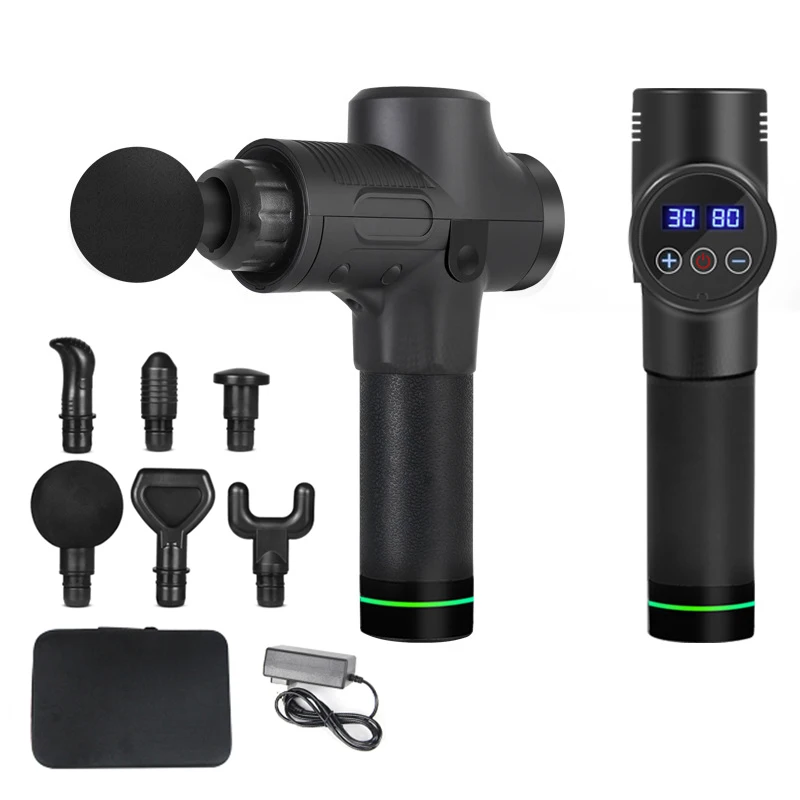 Diepe spierfasciapistool Elektrisch impactmassagepistool voor lichaam, nek, rug en benen, spierontspanningsmassager Touchscreen 30 niveaus
