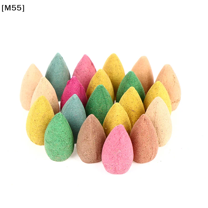 20pcs/Bag Colorful Incense Cones For Backflow Tower Accessories Incense[M55][M55]