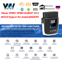 Viecar VP001 VP003 ELM 327 V2.2 PIC18F25K80 For Android/IOS OBD OBD2 ELM327 Bluetooth 4.0 USB Scanner Car Diagnostic Auto Tool