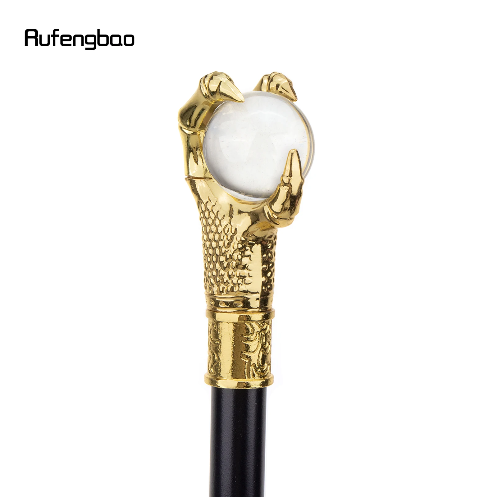 Goldenen Drachen Klaue Erfassen Glas Ball Walking Cane Mode Dekorative Spazierstock Gentleman Elegant Cosplay Knob Crosier 93cm