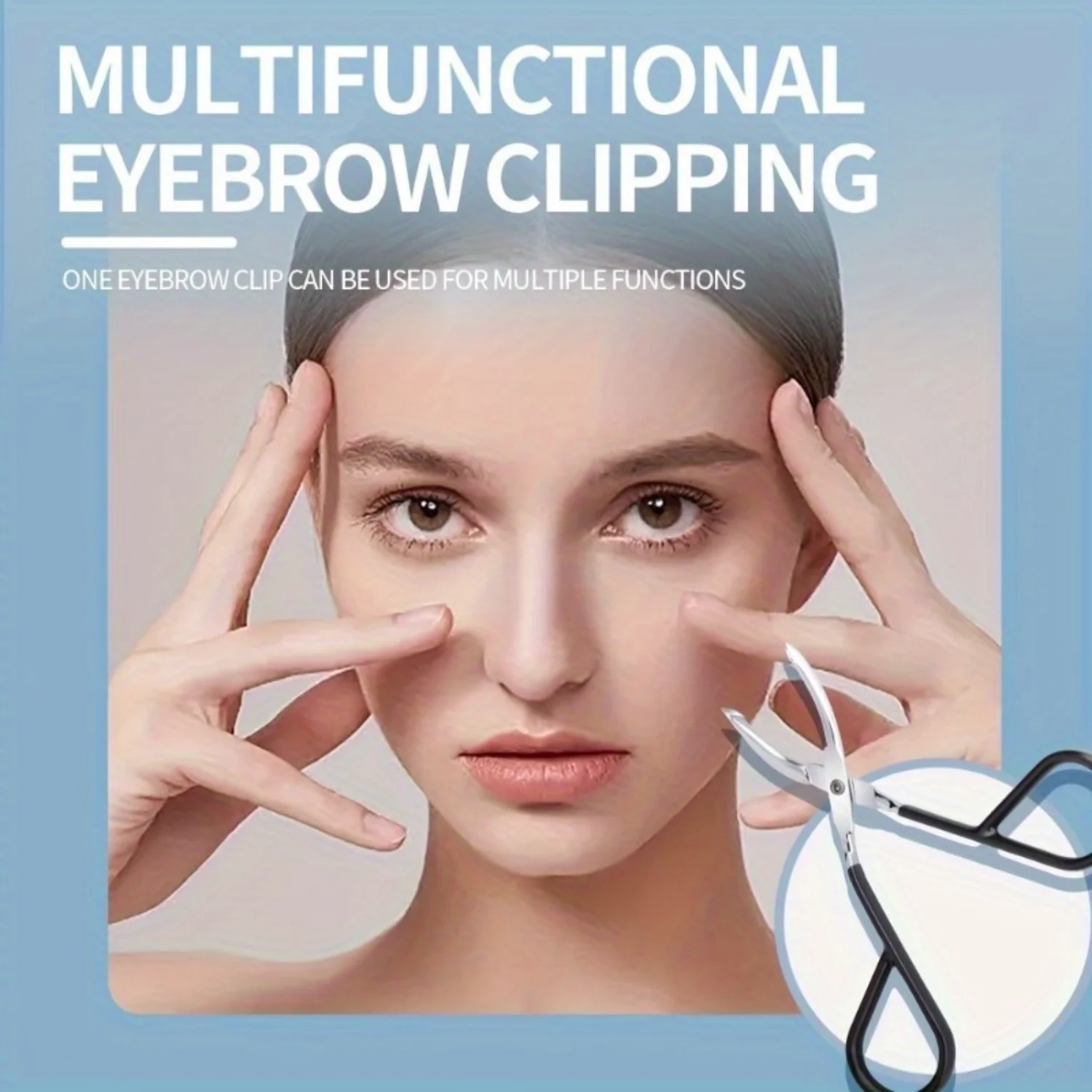 Многофункциональный прецизионный металлический пинцет для бровей с ножничной ручкой, нелегкий инструмент для выщипывания волос для мужчин и женщин