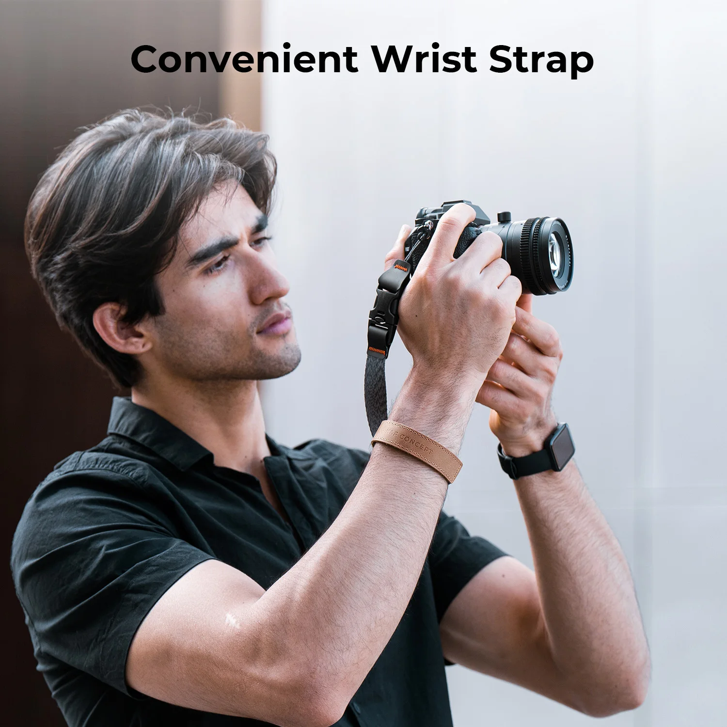 K&F CONCEPT Camera Wrist Strap Nylon Leather Photographer Camera Hand Strap For Sony Canon Nikon Fuji DSLR SLR Mirrorless Camera