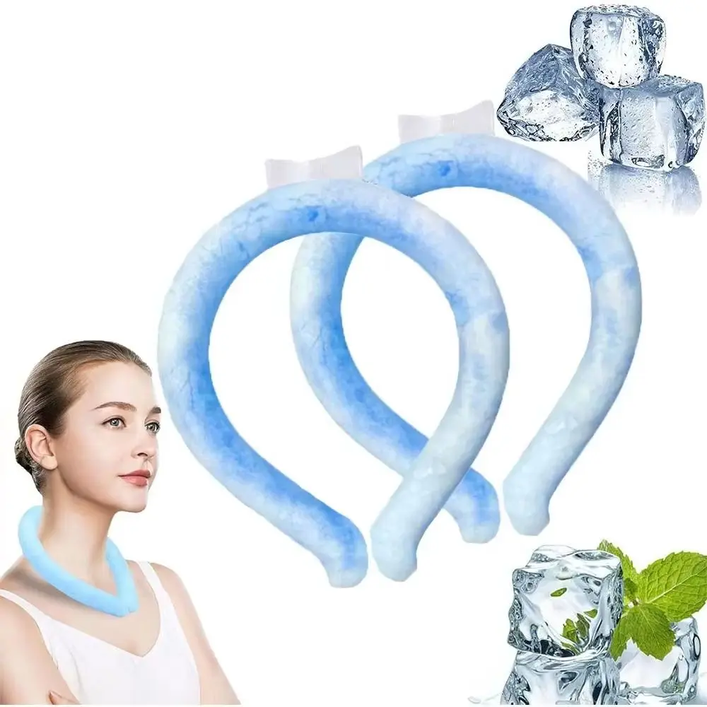 Hot Wearable Neck Cooling Tube Reusable Body Cooling Ice Ring Neck Cooler Soft for Summer Cooling Neck Wrap Outdoor Workers