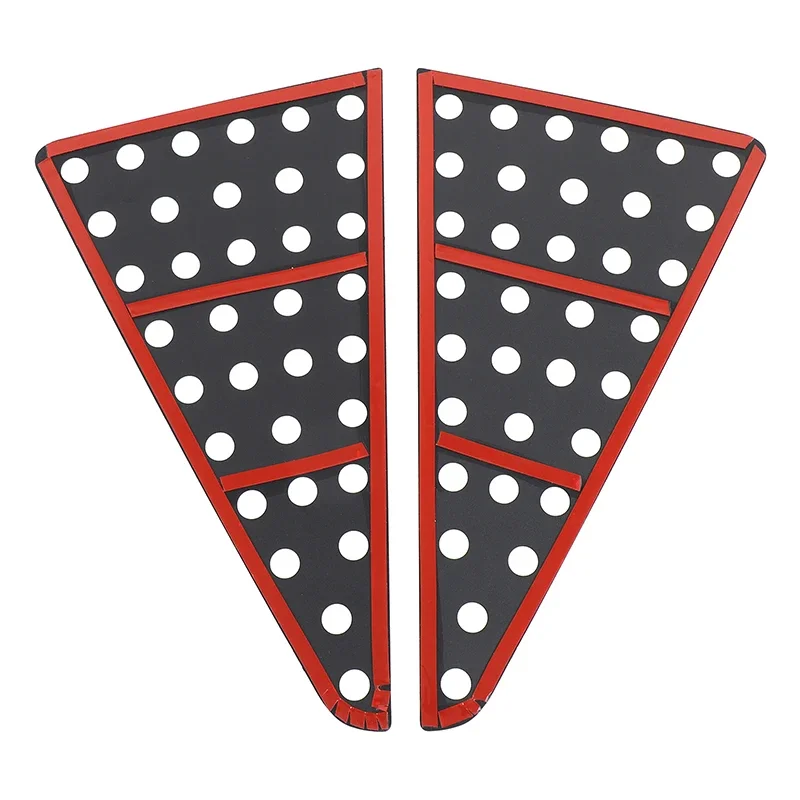 2Pcs Aluminum Alloy Black For Great Wall Tank 400 2023+ Car rear triangle window honeycomb board decoration sticker accessories