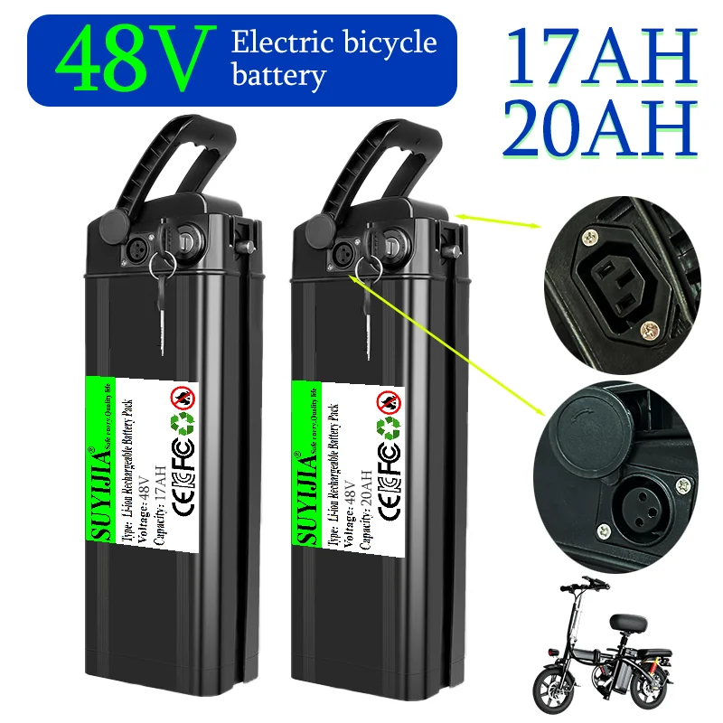 

Original electric bicycle battery Haiba 48V high quality 17Ah/20Ah, lithium-ion battery 18650 high power 500W with 54.6V charger