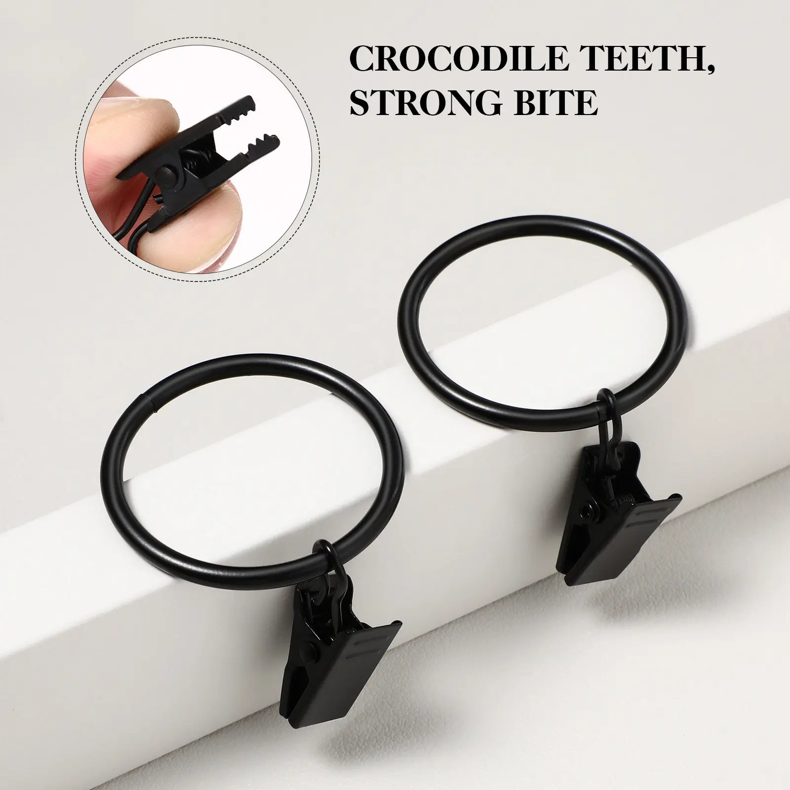 Curtain Clip Rings 50 Pack Metal Drapery Hangers for Rods Shower Curtains Vintage Style Accessories