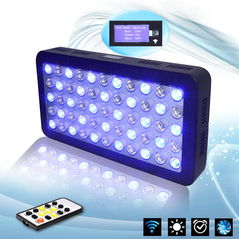 New arrival intelligent WIFI control 165W coral reef marine led aquarium lighting for croal reef fish tank