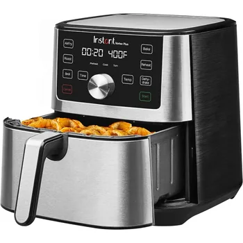 Image Instant Vortex Plus 6QT XL Air Fryer, 6-in-1, Broils,Dehydrates,Crisps,Roasts,Reheats, Bakes for Quick Meals,100+ In-App Recipes