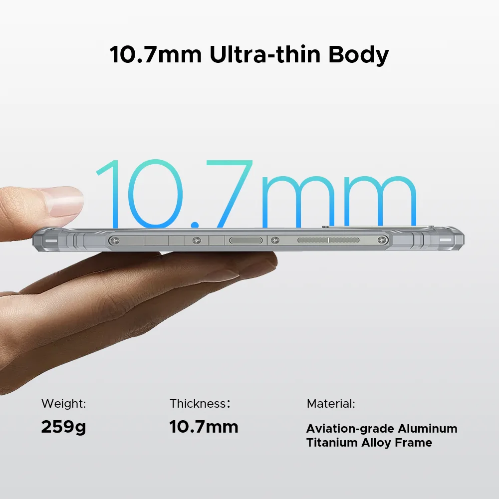 الإصدار العالمي DOOGEE Blade10 Pro هاتف متين للطاقة 6 جيجابايت 256 جيجابايت 6.56 بوصة HD + شاشة 6150 مللي أمبير بطارية 50 ميجابكسل AI كاميرا أندرويد 15 NFC