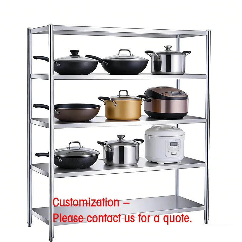 custom.Shandong Factory Outlet 304 Stainless Steel Heat Resistant Western Restaurant Pantry Stainless Steel Shelving