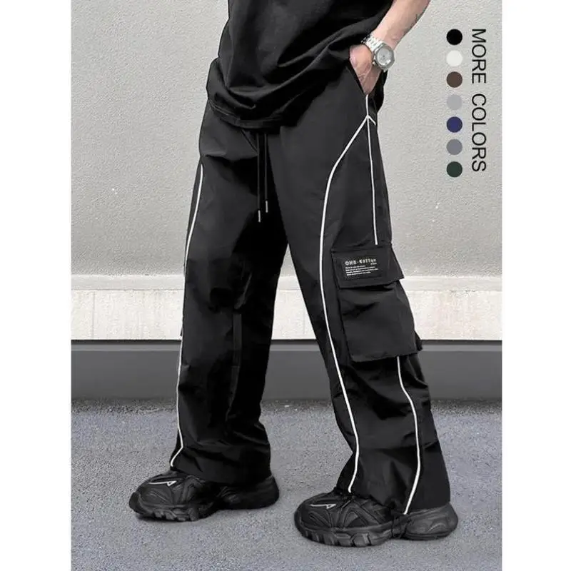 جديد الرجال عارضة NS السراويل عالية الخصر مستقيم الساق الكورية Sle محايد عالية الجودة النسيج ex البضائع السراويل #1