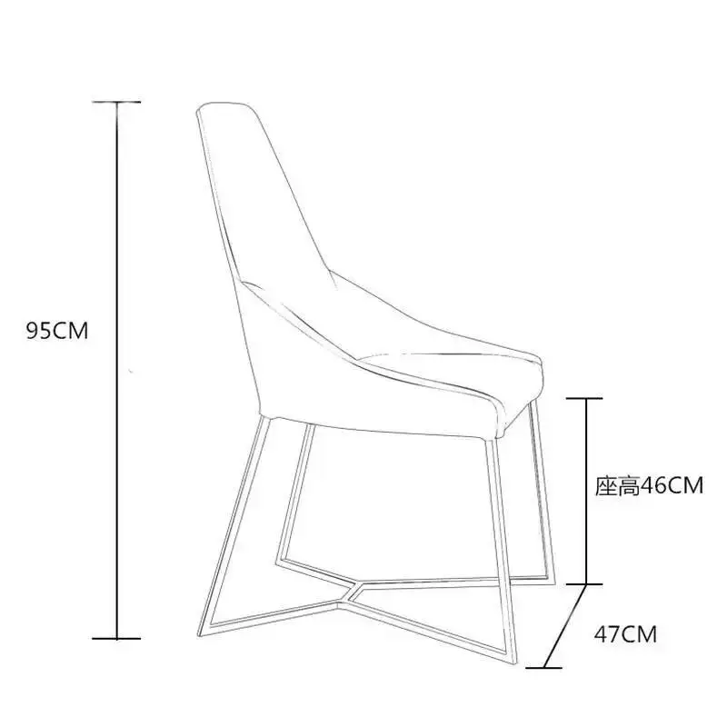 كراسي جلدية لتناول الطعام بسيطة لغرفة الطعام الحديثة والمطبخ ومسند الظهر كرسي مصمم خفيف فاخر ومبتكر كرسي طعام منزلي