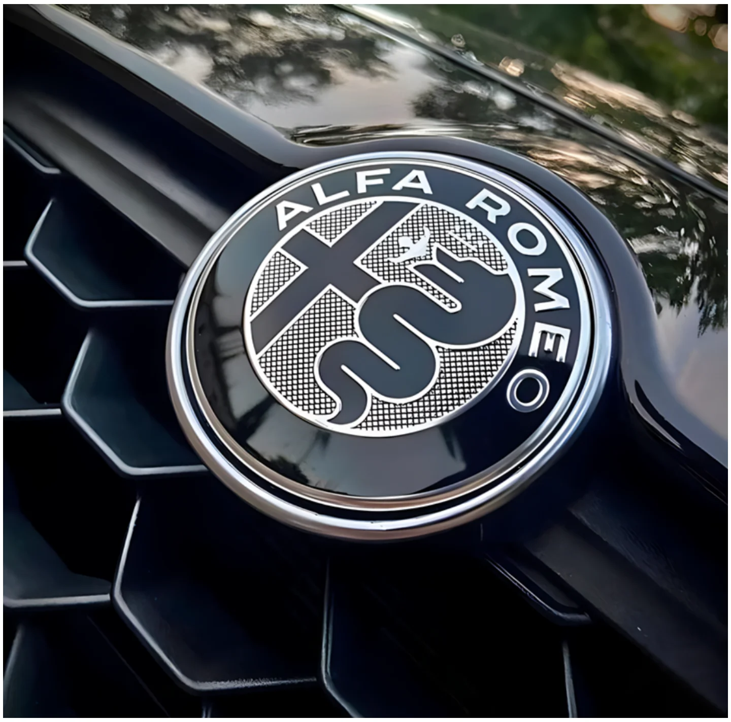 2x 7 cores 74mm capô dianteiro do carro emblema logotipo traseiro tronco emblema para alfa romeo 159 147 giulietta stelvio 4c mito 156 giulia sportiva