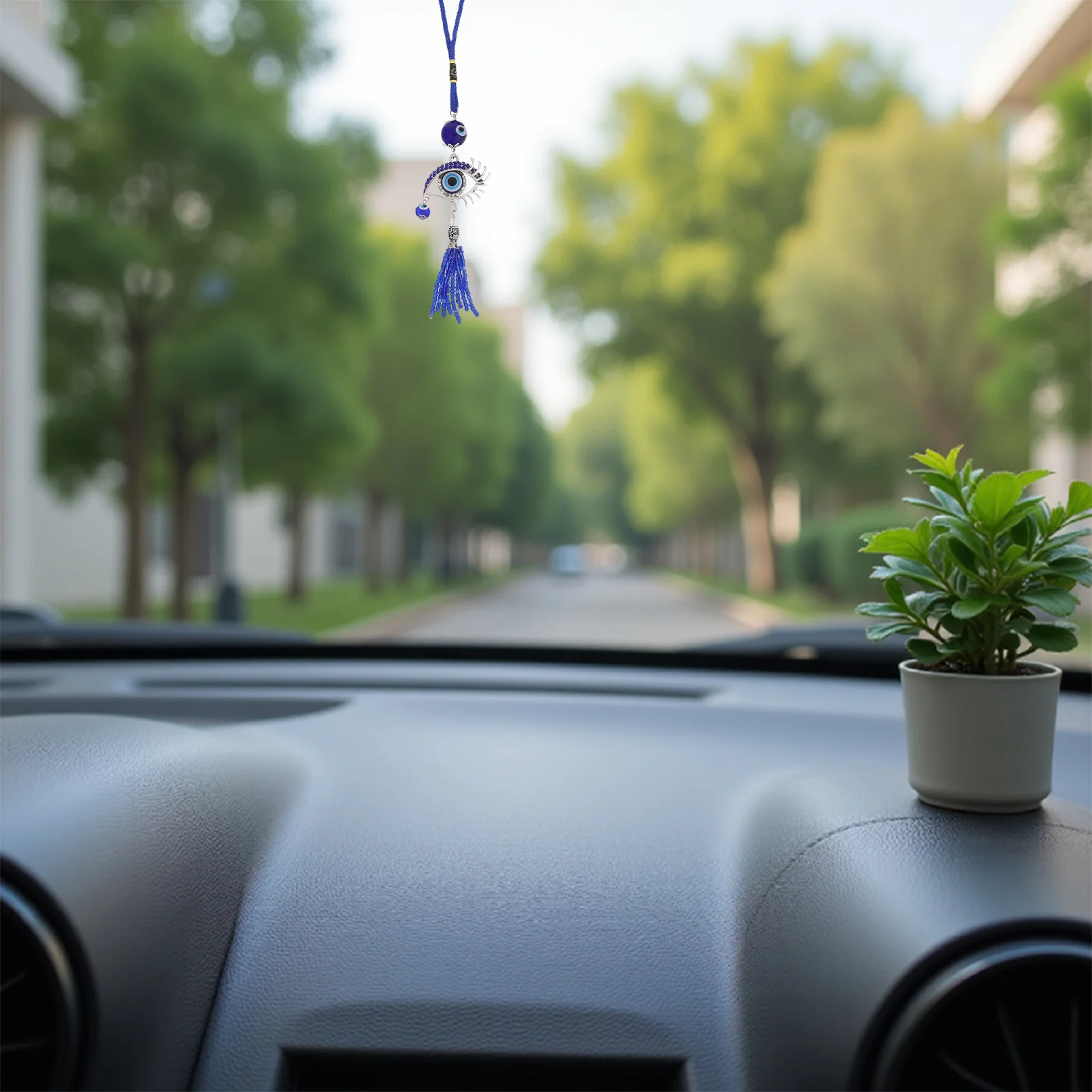 

Chic Blue Evil Eye Pendant Wall Hanging Car Decor Indoor Living Room Bedroom Decoration Unique Gift Evil Eye Pendant