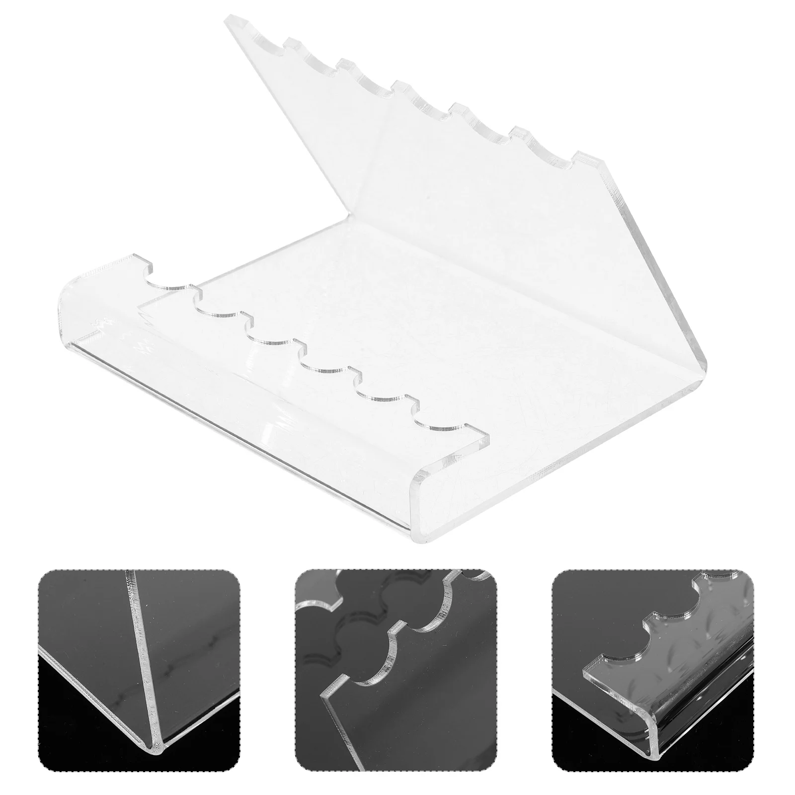 

Acrylic Pen Display Holder Holder 6 Holes Stable Clear Storage Stand for Desk Home Office Organization Pen Rack