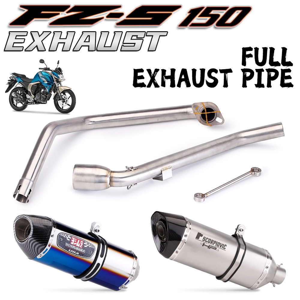 Exhaust escapefront link pipe full exhaust muffler styem For FZ S150 FZS150 51mm