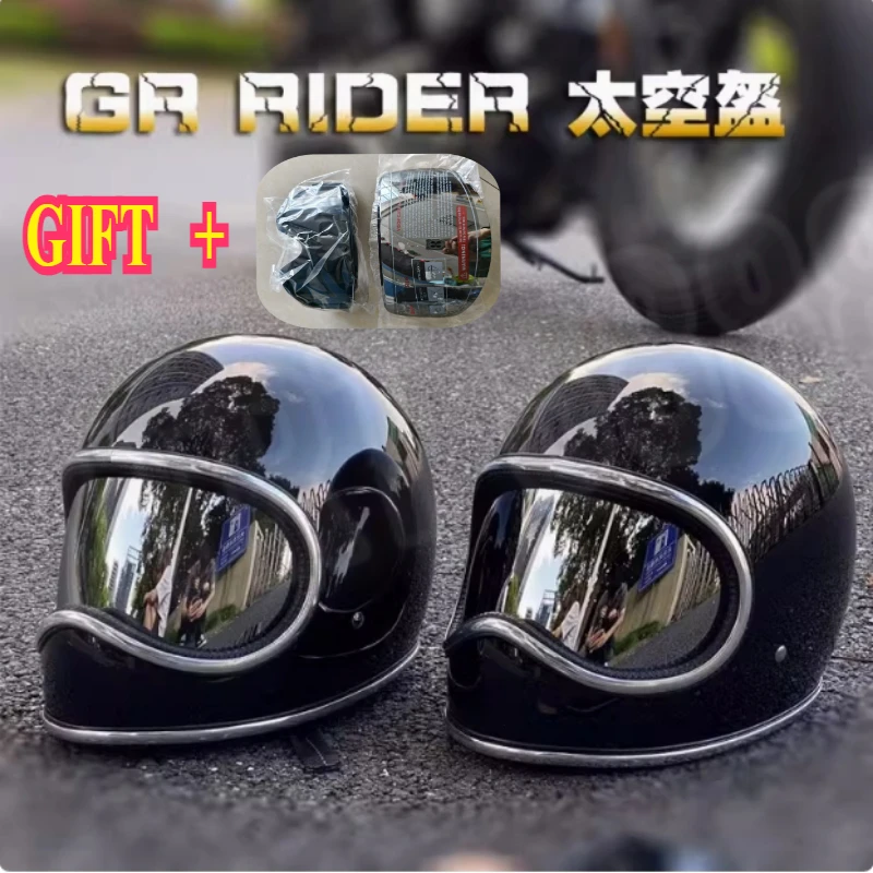 Korea Japan Style Motorcycle Helmet Fiberglass Shell Moto Helmet DAVID 2 Series Rider Gears Vintage Capacetes Cascos Para Moto