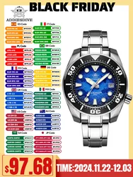 ADDIESDIVE Man Watch Sports 20Bar Diver Scratch Resistant 316L Stainless Steel Sapphire Mechanical Watch relogios masculino