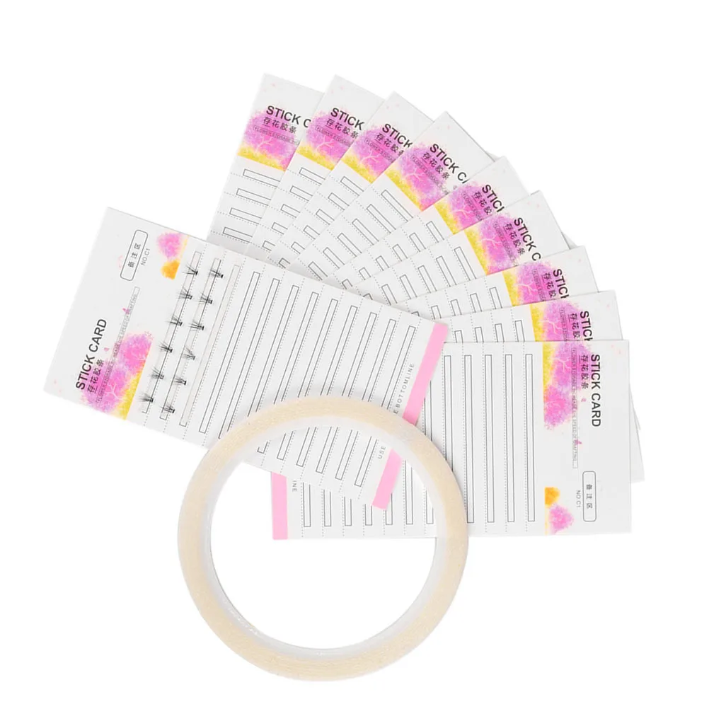 

10Pcs Graft Eyelash Holder Display Card Save Time Efficient Eyelash Extensions Storage for Salon Use Flowering Strip Pad