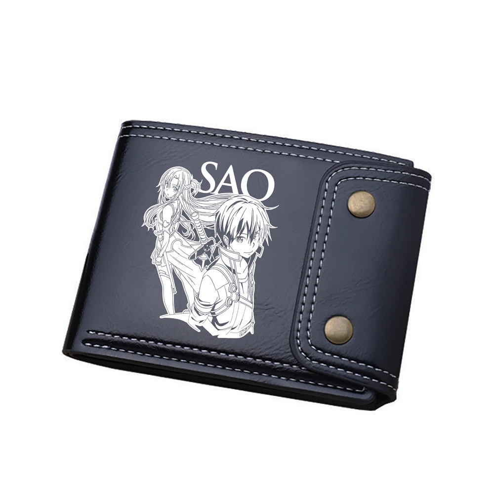 Sword Art Online Anime Short Wallets SAO Cartoon Coins Purses