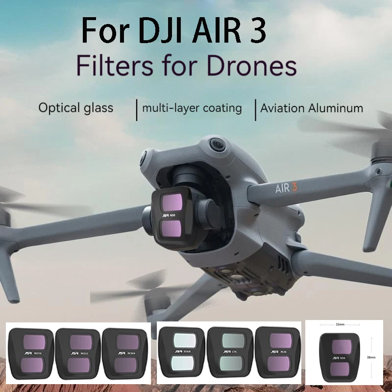 For DJI AIR 3 Filter Accessories Camera ND Dimmer CPL Polarizer For DJI 3 Drone Filter For DJI AIR 3 Special Filter Accessory