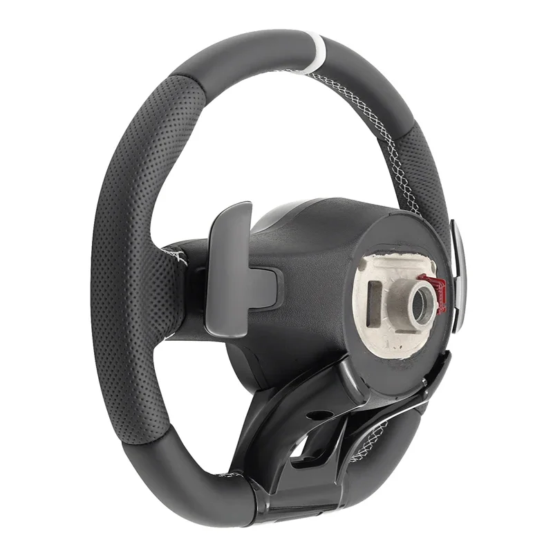 Car Steering Wheel with White Stiching for Mercedes Benz AMG Cls Glc Gle Gls Gla W204 W205 W206 W213 W217 W221 W222 W223 E300