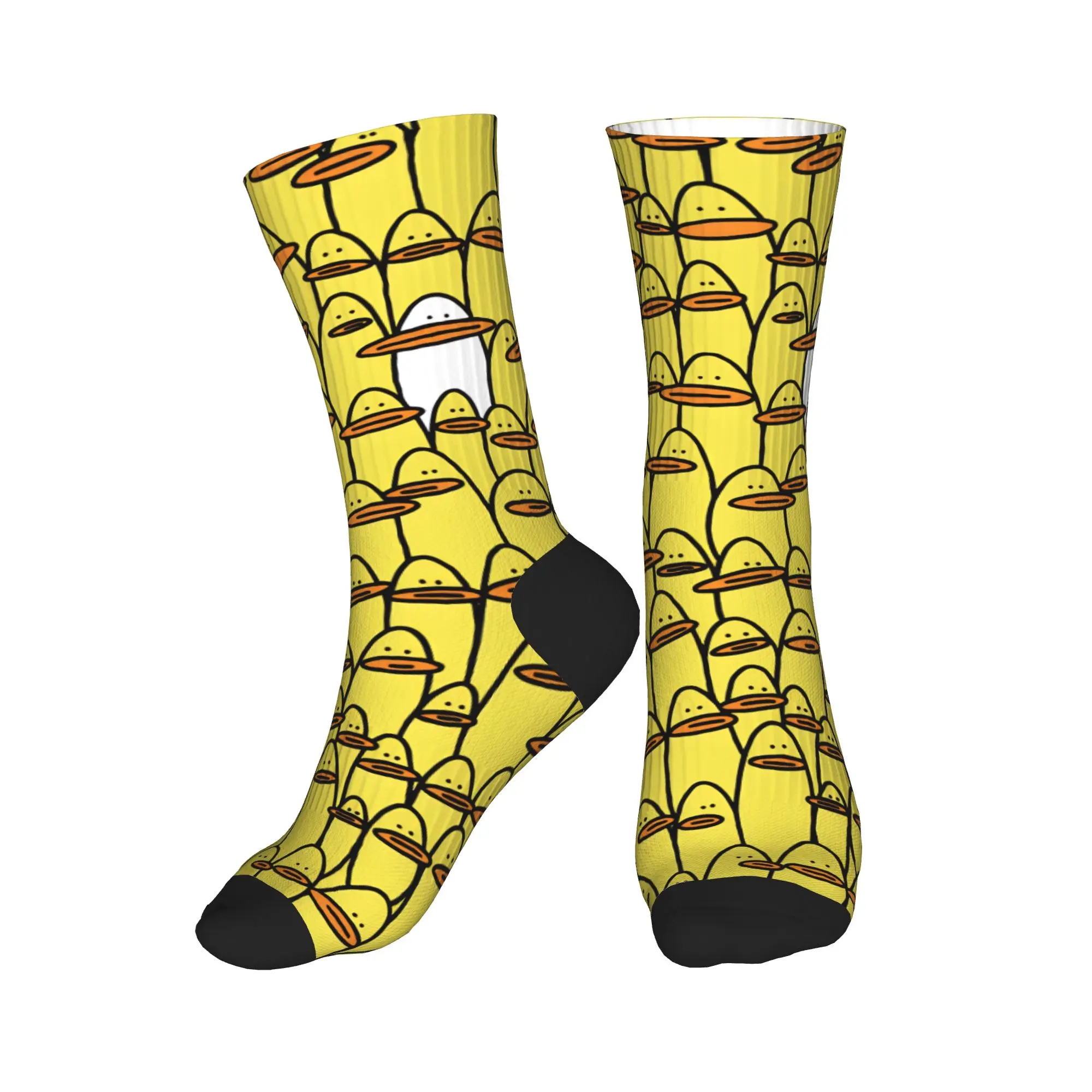 A Bunch Of Yellow Birds Socks  Gothic Stockings Adults Men Soft Breathable Outdoor Sports Socks Autumn Printed Non Slip Socks