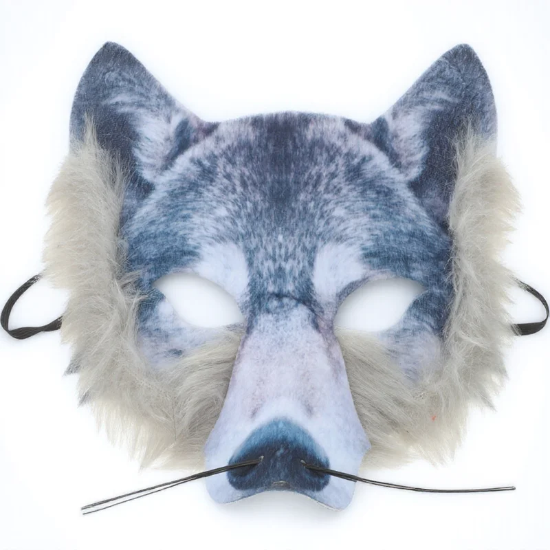 

Wolf Mask PVC Animal Design Masks for Halloween Masquerade Carnival Cosplay Props Suitable Various Occasions Toy