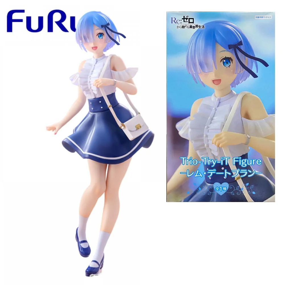 

FuRyu Original Trio-Try-iT Re0 Remu Rem Anime Action Figure Toys For Boys Girls Kids Children Birthday Gifts Collectible Model
