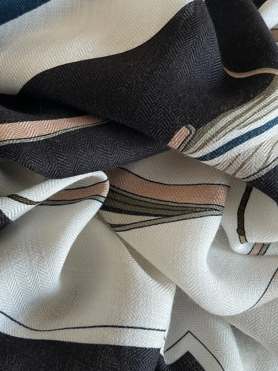 Triangle Scarf Luxury Designer Women Shawls Silk Wool Scarves Mother Christmas Gift Hand Rolled Scarves Head Bag Accessories
