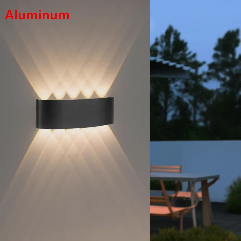 

Aluminum LED Wall Light 110V 220V Waterproof Light Outdoor Up Down Wall Mount Lights Stairway Corridor Garden Lights Outdoor
