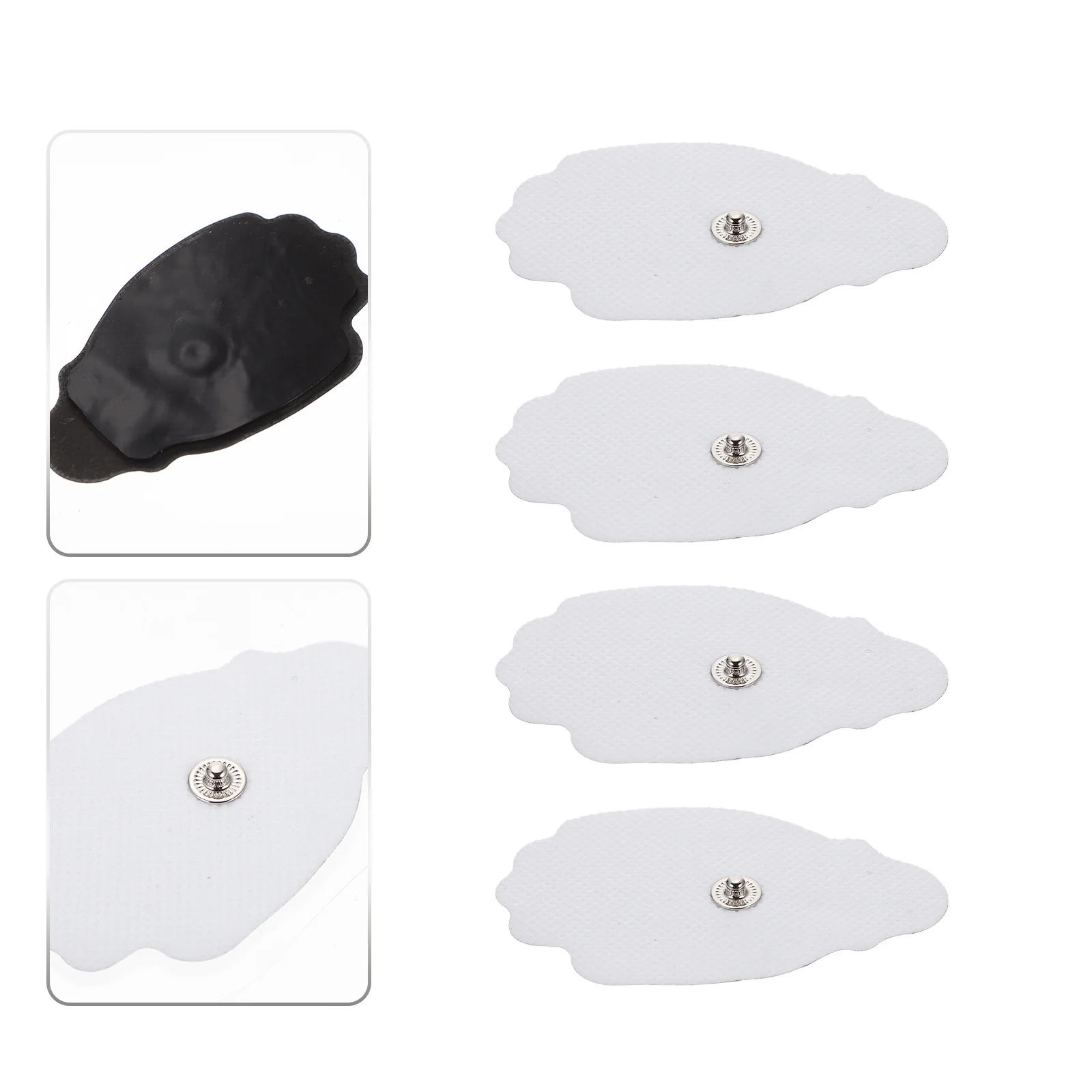 

10pcs Massage Pads Reusable Cloth Electrodes Flexible Unit Patches For Home Physiotherapy 3.5Mm Snap Connector Compatible