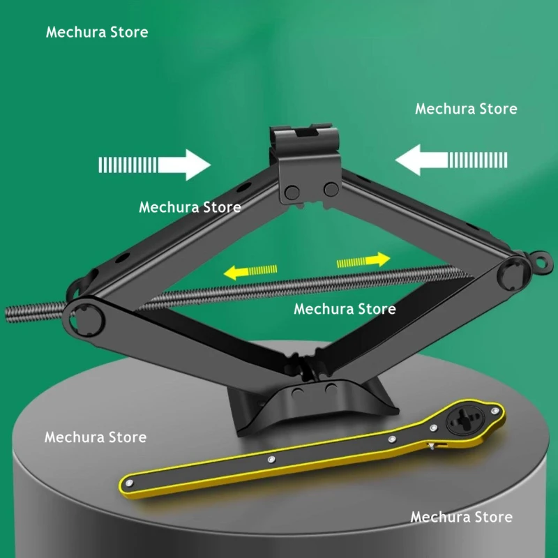 Portable Horizontal Hydraulic Car Jack with Labor-Saving Ratchet Wrench - Heavy Duty Floor Jack Sedan Compact Car JT40