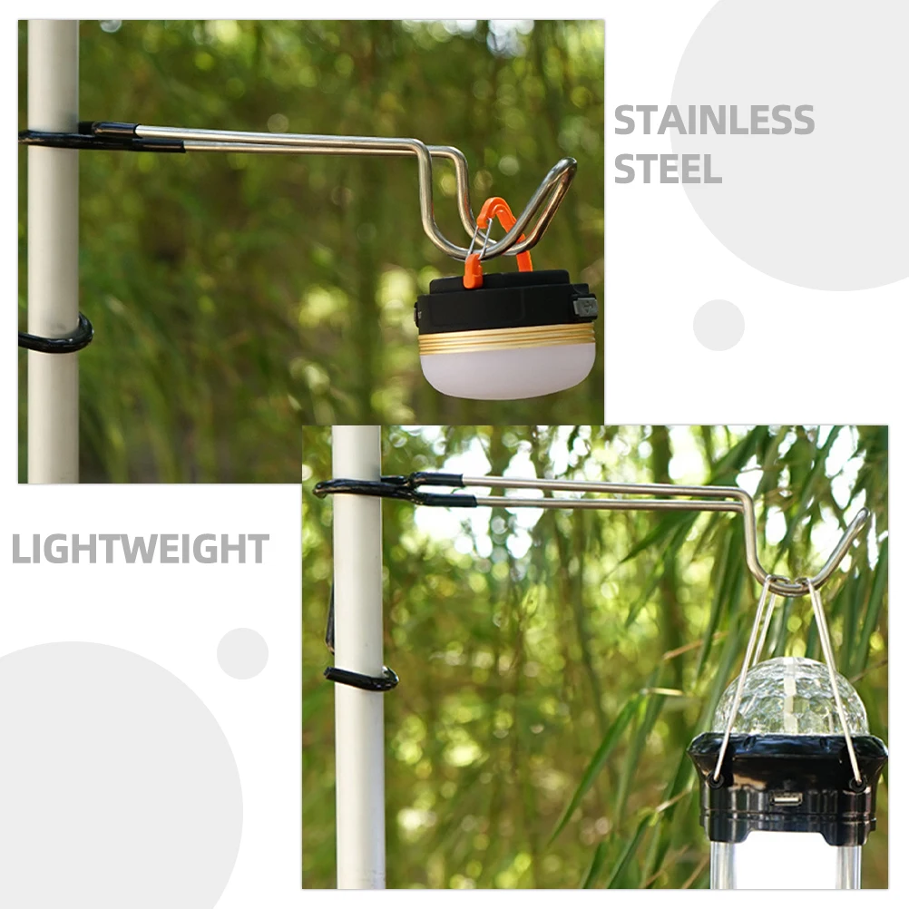 

Outdoor Gas Light Hook Camping Lamp Iron Holder Hanging Hanger Pole for Lantern