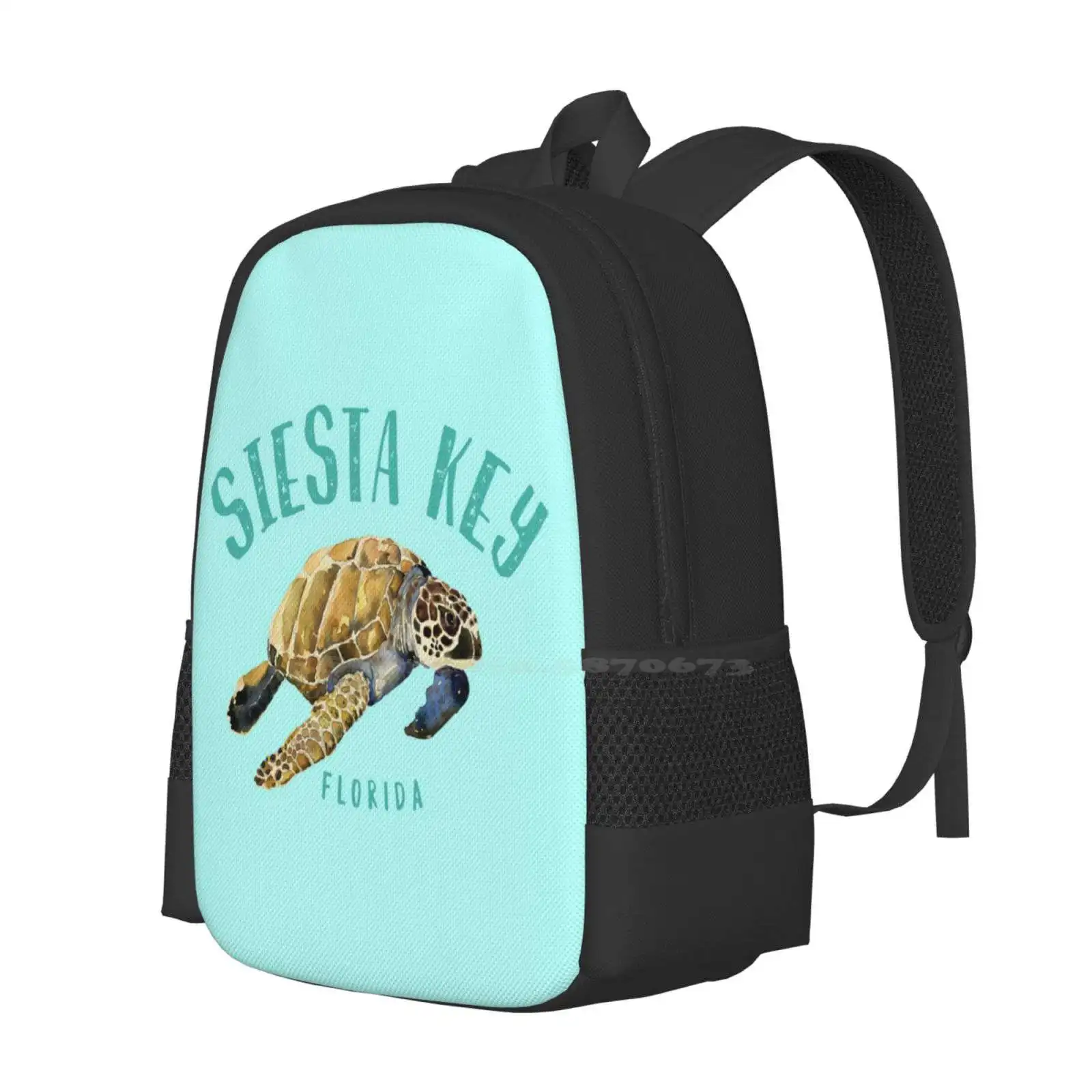 Siesta Key Florida Sea Turtle Design Hot Sale Schoolbag Backpack Fashion Bags Siesta Key Beach Florida Siesta Key Beach