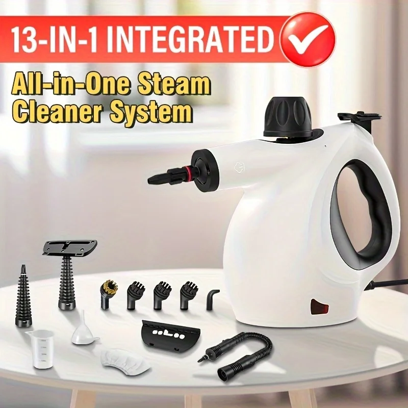 

Home Steam Cleaner - 12 Attachments Multifunctional Handheld Steam Cleaner for Kitchen, Bathroom, Floors, and Car Cleaning