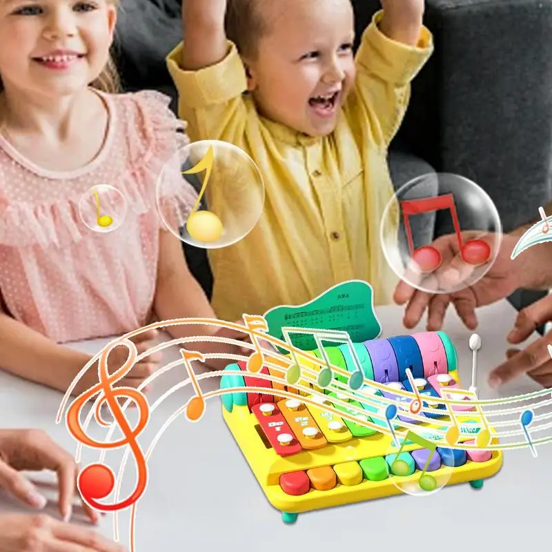 

Kids Piano Toy Cute Hand Knocking Piano Musical Toy Colorful Musical Instruments Early Learning Educational Piano Keyboard For