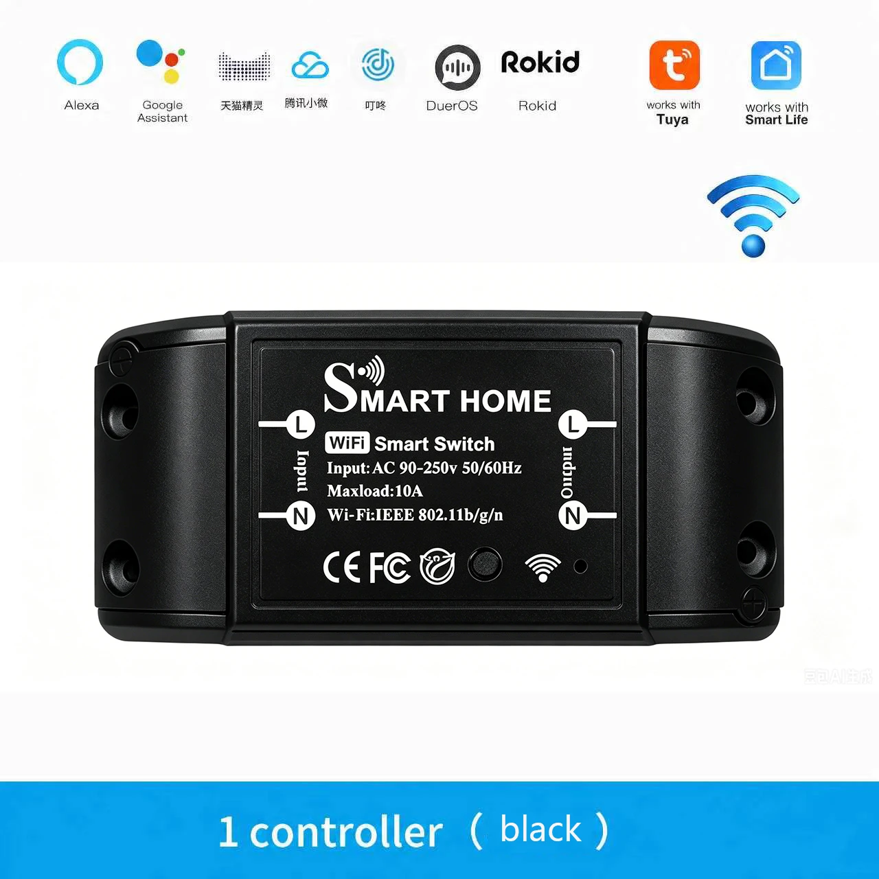 Universeller Timer-Schalter Kompatibel mit SmartLife APP Drahtlose Fernbedienung Funktioniert mit Alexa Google Home DIY WLAN Smart Lichtschalter – Detail 1