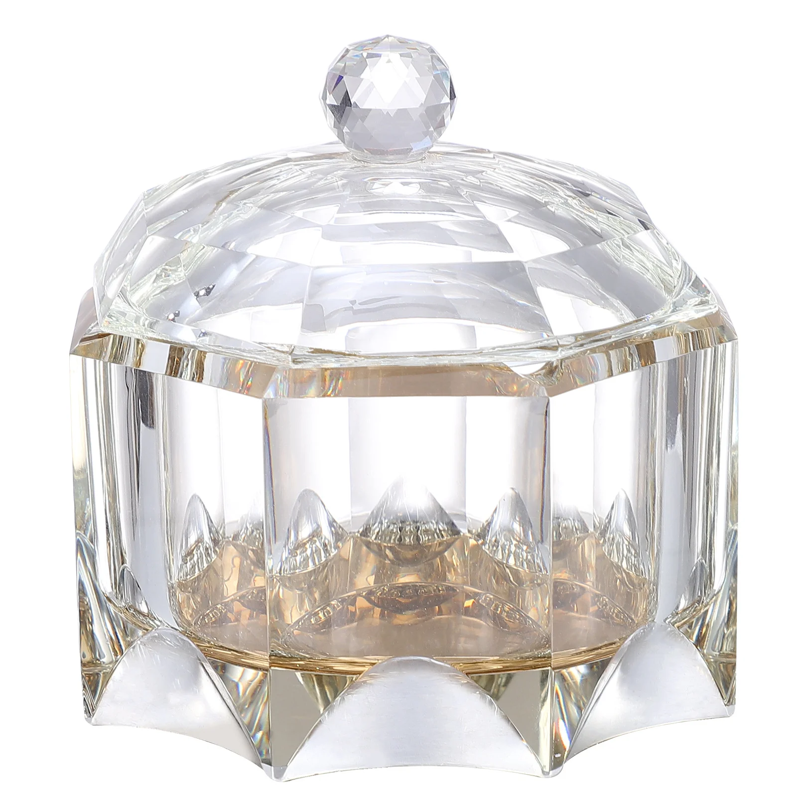 

Square Ashtray with Lid Household Desktop Clear Container Cigarette Butt Practical Crystal