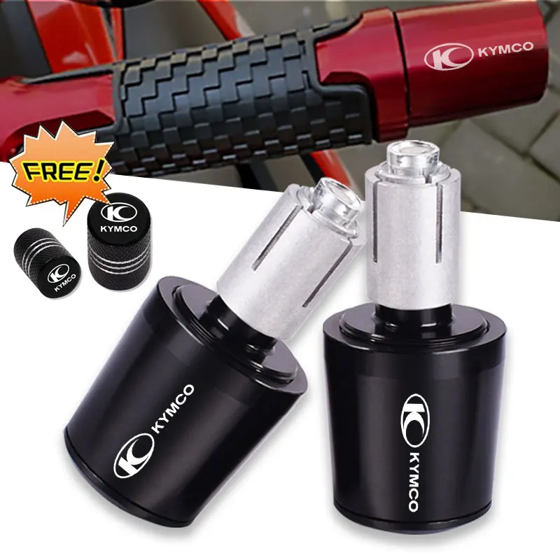 For KYMCO AK550 XCITING 250 300 350 400 400S 500 DownTown 125 300i Motorcycle CNC Handle Bar Handlebar Grips Cap End handle Plug