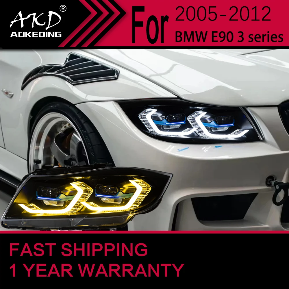 Car Lights for BMW E90 3 series LED Headlight 2005-2012 318I 320I 325I Head Lamp Drl Projector Lens Automotive
